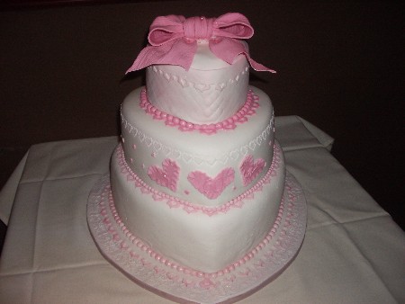 Heart Anniversary 3 Tier Cake